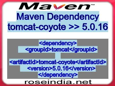 Maven dependency of tomcat-coyote version 5.0.16