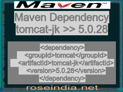 Maven dependency of tomcat-jk version 5.0.28