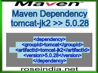 Maven dependency of tomcat-jk2 version 5.0.28
