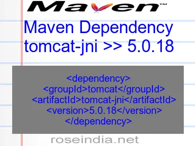 Maven dependency of tomcat-jni version 5.0.18