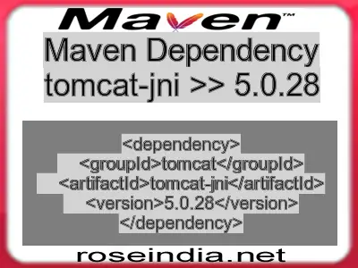 Maven dependency of tomcat-jni version 5.0.28