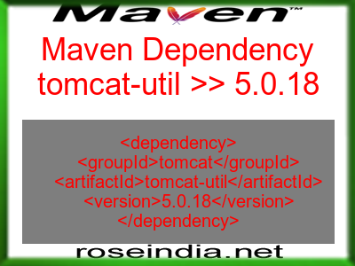 Maven dependency of tomcat-util version 5.0.18