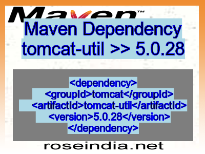 Maven dependency of tomcat-util version 5.0.28