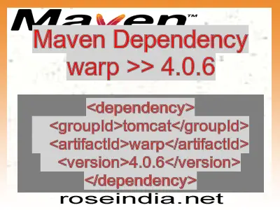 Maven dependency of warp version 4.0.6