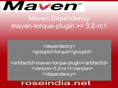 Maven dependency of maven-torque-plugin version 3.2-rc1