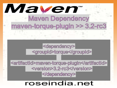 Maven dependency of maven-torque-plugin version 3.2-rc3