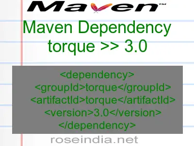 Maven dependency of torque version 3.0
