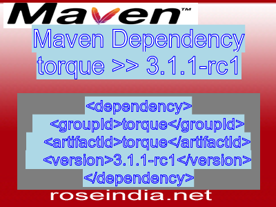 Maven dependency of torque version 3.1.1-rc1