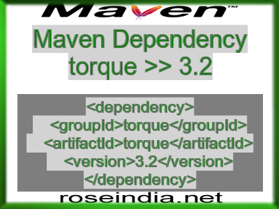 Maven dependency of torque version 3.2