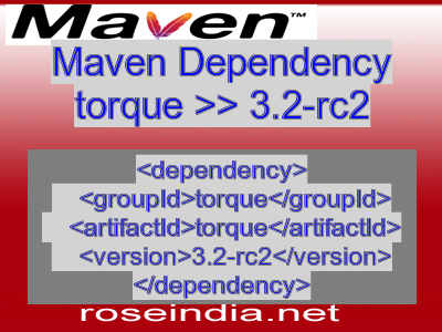 Maven dependency of torque version 3.2-rc2