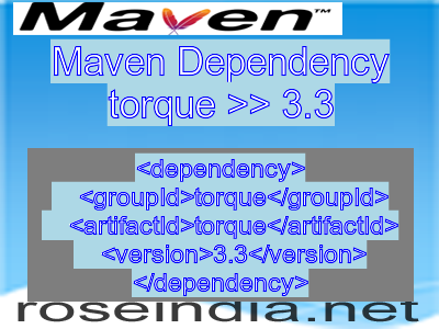 Maven dependency of torque version 3.3