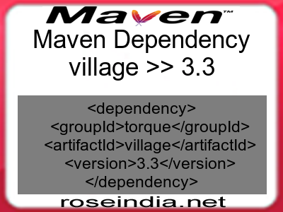 Maven dependency of village version 3.3