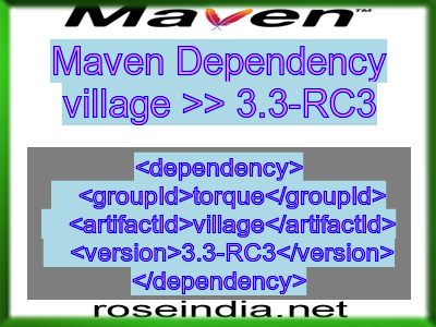 Maven dependency of village version 3.3-RC3
