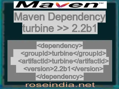 Maven dependency of turbine version 2.2b1