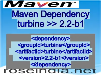 Maven dependency of turbine version 2.2-b1