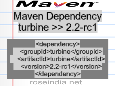 Maven dependency of turbine version 2.2-rc1