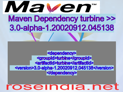 Maven dependency of turbine version 3.0-alpha-1.20020912.045138