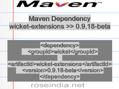 Maven dependency of wicket-extensions version 0.9.18-beta
