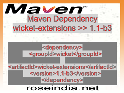 Maven dependency of wicket-extensions version 1.1-b3