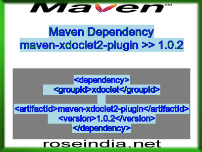 Maven dependency of maven-xdoclet2-plugin version 1.0.2