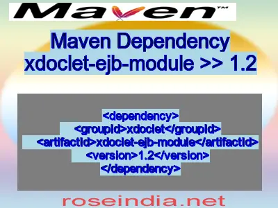 Maven dependency of xdoclet-ejb-module version 1.2