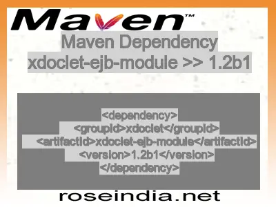 Maven dependency of xdoclet-ejb-module version 1.2b1