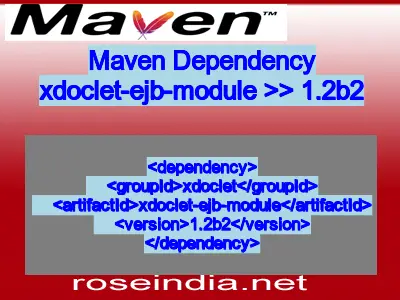 Maven dependency of xdoclet-ejb-module version 1.2b2