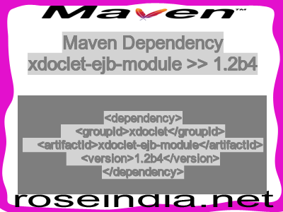 Maven dependency of xdoclet-ejb-module version 1.2b4