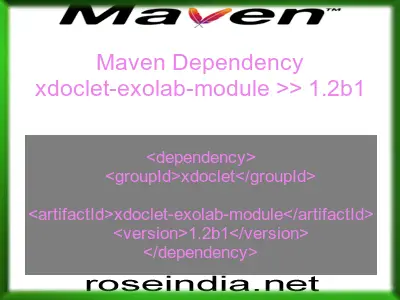 Maven dependency of xdoclet-exolab-module version 1.2b1