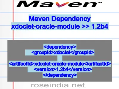 Maven dependency of xdoclet-oracle-module version 1.2b4