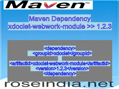 Maven dependency of xdoclet-webwork-module version 1.2.3