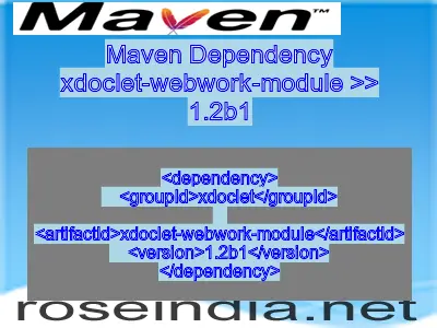 Maven dependency of xdoclet-webwork-module version 1.2b1