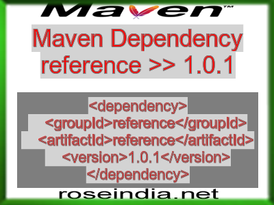 Maven dependency of reference version 1.0.1