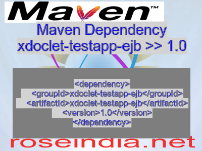 Maven dependency of xdoclet-testapp-ejb version 1.0