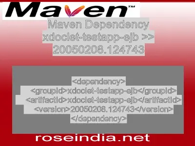 Maven dependency of xdoclet-testapp-ejb version 20050208.124743