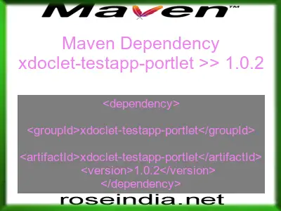 Maven dependency of xdoclet-testapp-portlet version 1.0.2