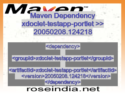 Maven dependency of xdoclet-testapp-portlet version 20050208.124218