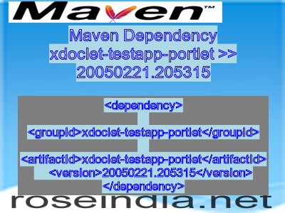 Maven dependency of xdoclet-testapp-portlet version 20050221.205315