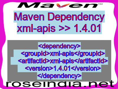Maven dependency of xml-apis version 1.4.01