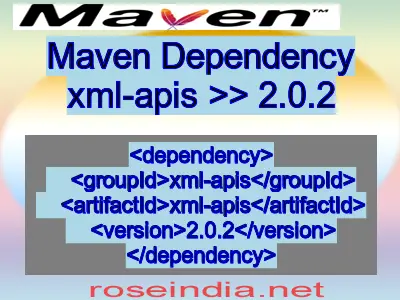 Maven dependency of xml-apis version 2.0.2