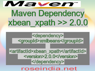 Maven dependency of xbean_xpath version 2.0.0