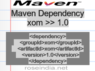 Maven dependency of xom version 1.0