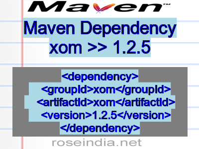 Maven dependency of xom version 1.2.5