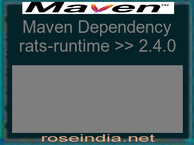 Maven dependency of rats-runtime version 2.4.0