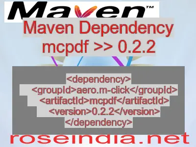 Maven dependency of mcpdf version 0.2.2