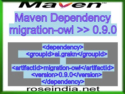 Maven dependency of migration-owl version 0.9.0