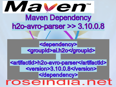 Maven dependency of h2o-avro-parser version 3.10.0.8