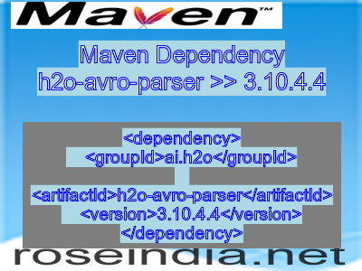 Maven dependency of h2o-avro-parser version 3.10.4.4