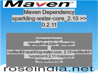 Maven dependency of sparkling-water-core_2.10 version 0.2.11