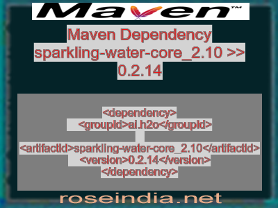 Maven dependency of sparkling-water-core_2.10 version 0.2.14